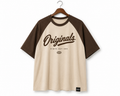 Brown & Beige Raglan T-Shirt