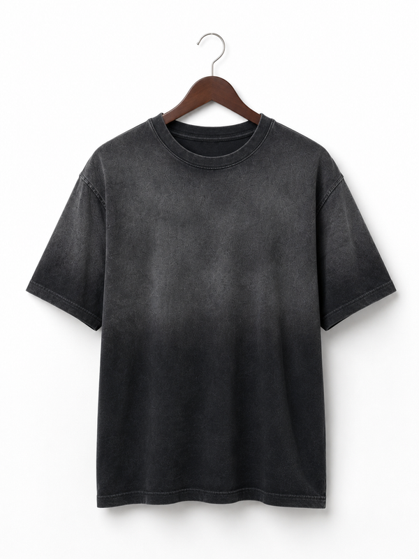 Sunfaded Wash Oversized T-Shirt — Black
