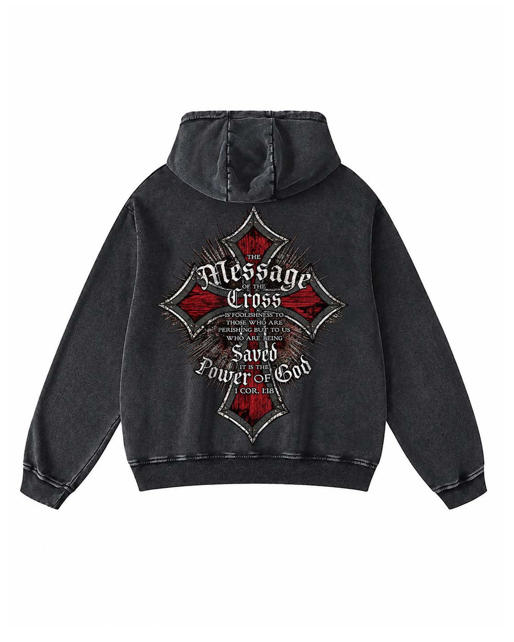 Message of the Cross Washed Pullover