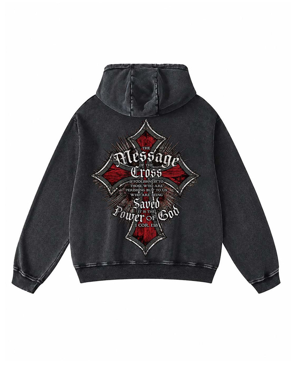 Message of the Cross Washed Pullover