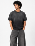 Sunfaded Wash Oversized T-Shirt — Black