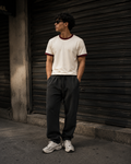 Avero Vintage Ringer Tee — Off White / Red