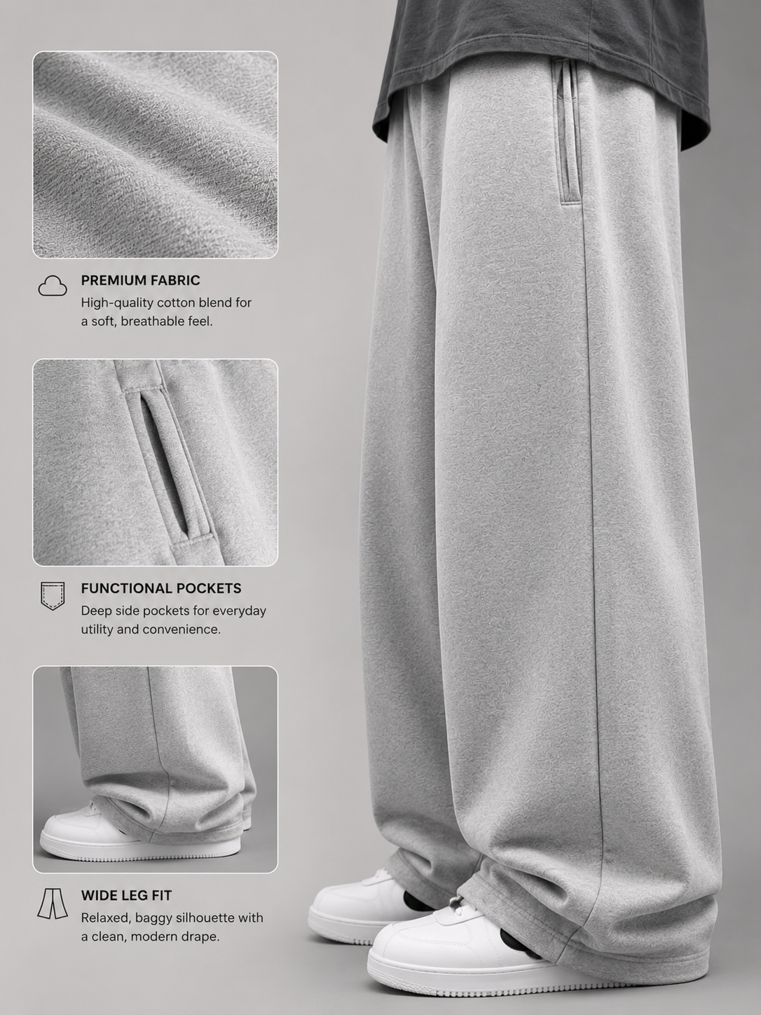 Avero Heavyweight Baggy Lower - Grey