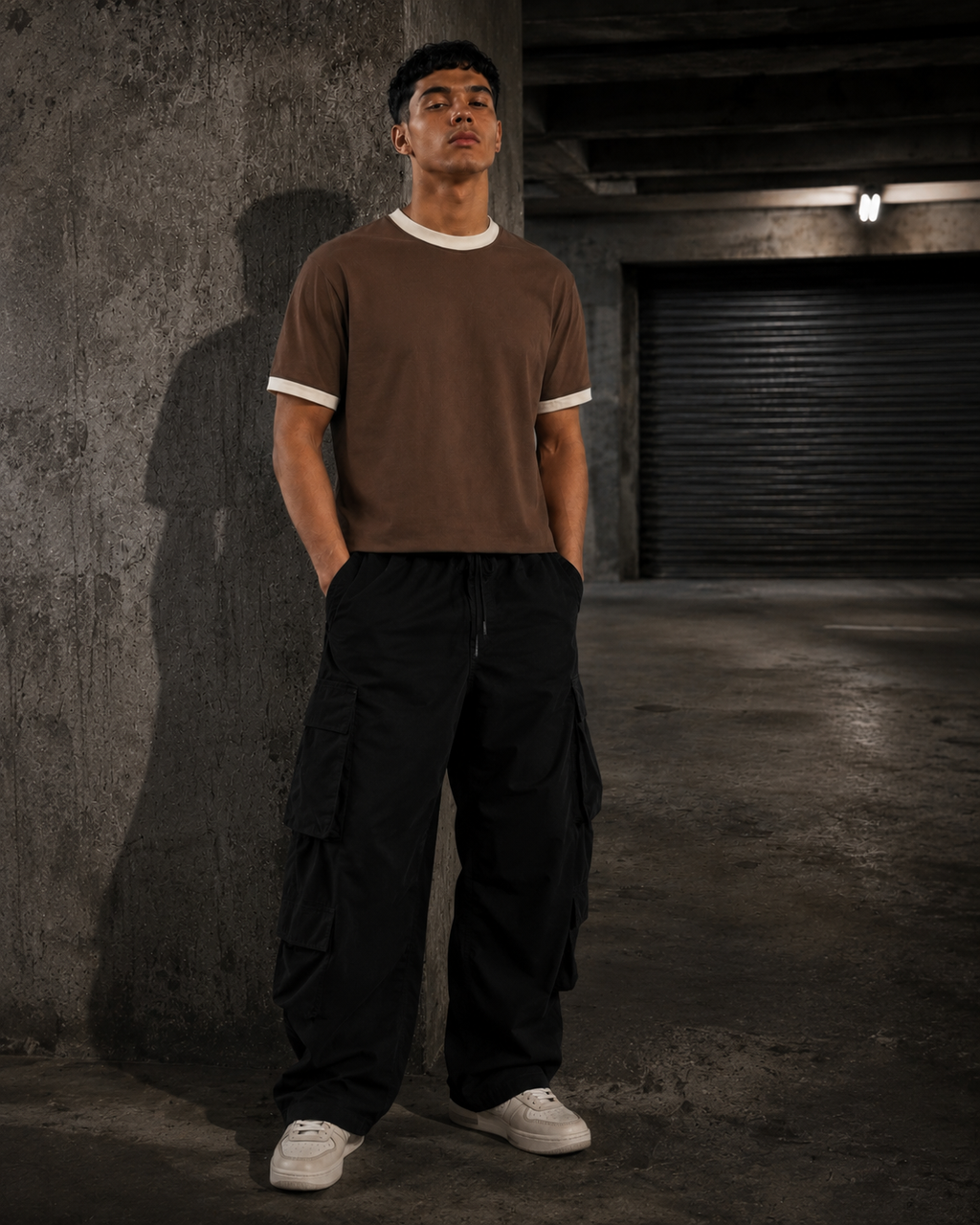 Avero Vintage Ringer Tee — Mousse / Cream