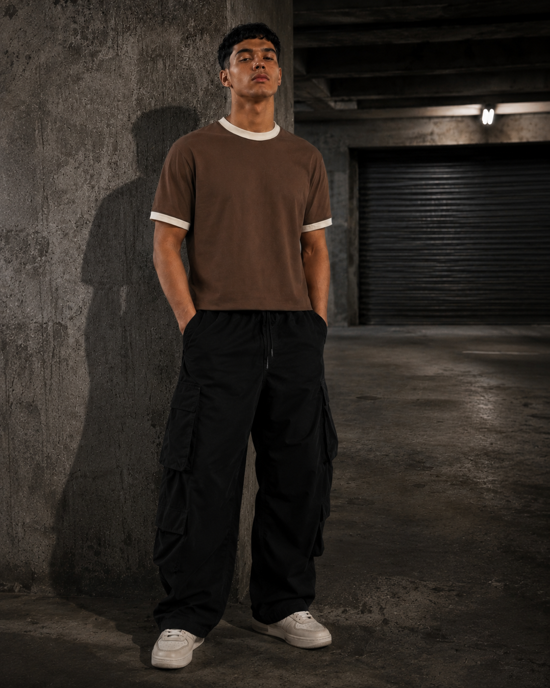 Avero Vintage Ringer Tee — Mousse / Cream
