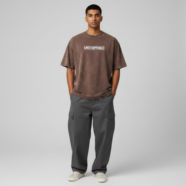 Unstoppable Acid Wash Oversized T-Shirt