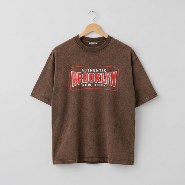 Brooklyn Acid Wash Oversized T-Shirt