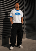 Avero Vintage Ringer - White and Blue