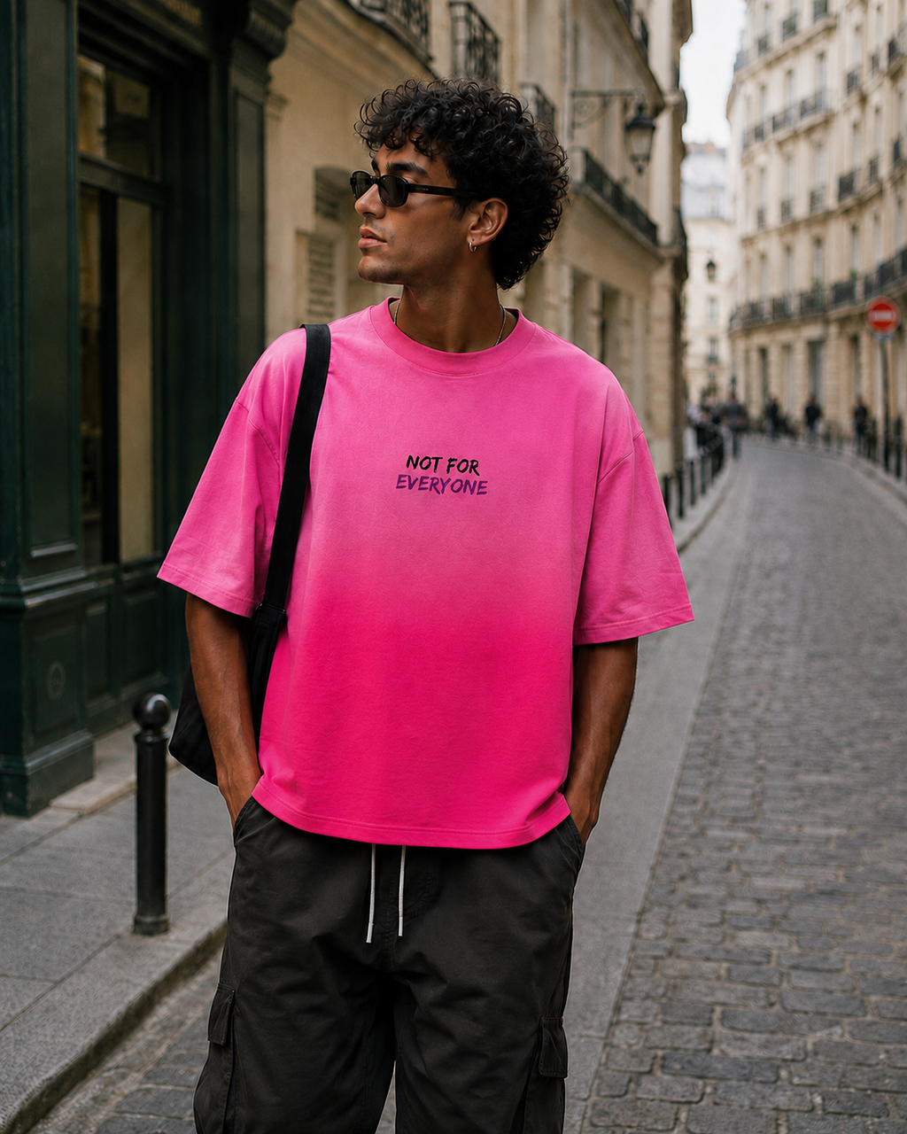 Avero Sunfaded Ombre Wash Tee – Pink